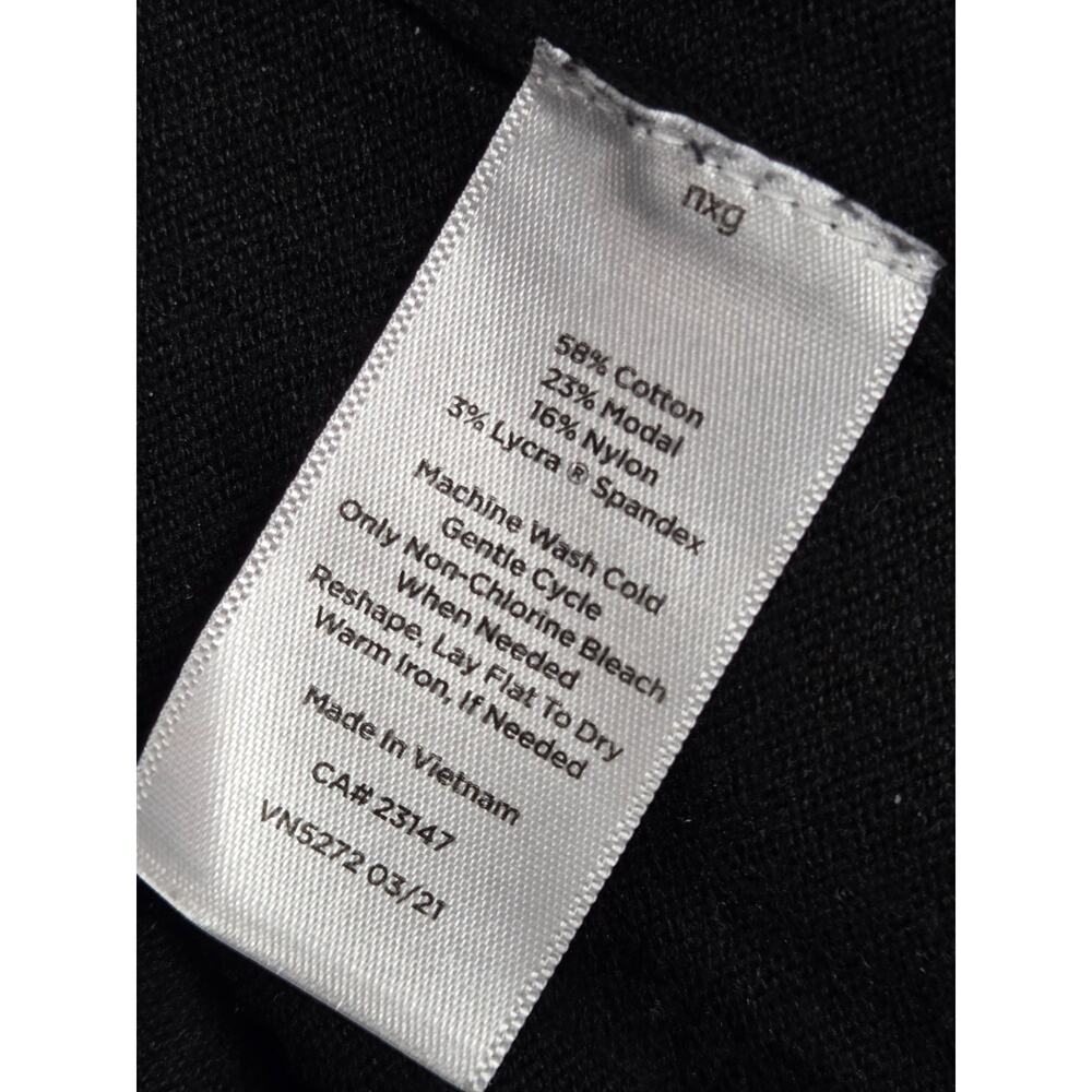 Talbots Ribbed Stretch Solid Black Turtleneck Swe… - image 2